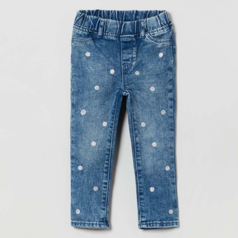 Gap Baby Denim Stretch Jeggings Glitter Dot Size 2